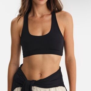 Mate The Label Organic Stretch Sports Bra - Jet Black